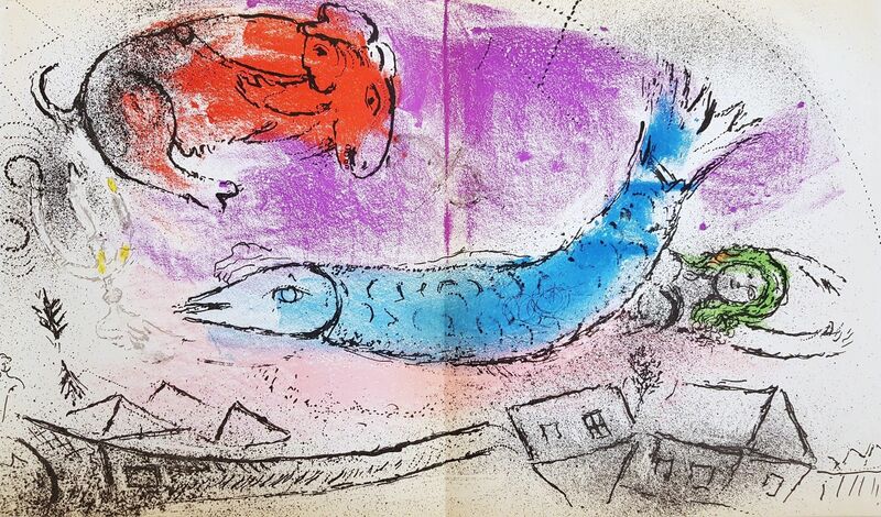 Marc Chagall, ‘The Blue Fish’, 1957, Print, Lithograph, Graves International Art