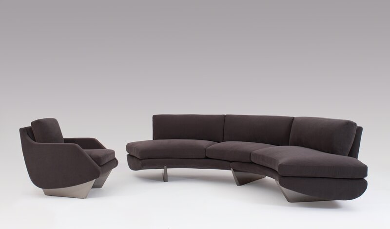 Georgis & Mirgorodsky, ‘"Whalebone" Curved Sofa’, 2014, Design/Decorative Art, Choice of wood or bronze supports, COM upholstery, Maison Gerard