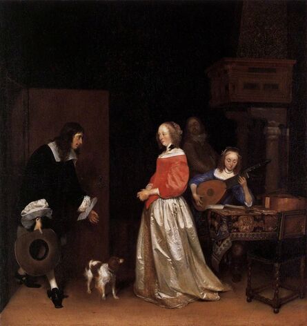 Gerard ter Borch the Younger, ‘The Suitor's Visit’, ca. 1658