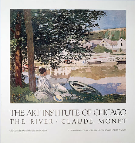 Claude Monet, ‘The Art Institute of Chicago, The River, Claude Monet, Continuous Tone (No Dots) Lithographic Poster’, 1980