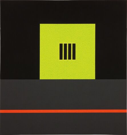 Peter Halley, ‘Yellow Prison with Underground Conduit’, 1985