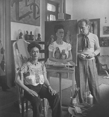 Nickolas Muray, ‘Frida Painting "Me and My Parrots"’, 1941