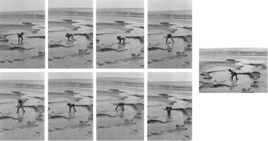 Black sand, Morecambe Bay, Lancashire, October 1976