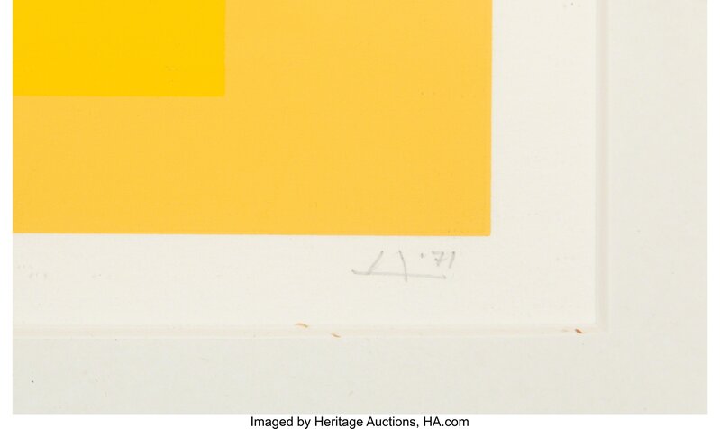 Josef Albers, ‘I-S h’, 1971, Print, Screenprint in colors on German Etching paper, Heritage Auctions