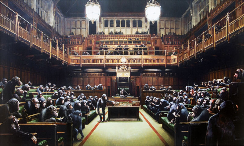 Banksy, ‘Monkey Parliament’, 2009, Ephemera or Merchandise, Offset lithograph in colours on smooth wove paper, Tate Ward Auctions