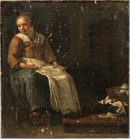School of Thomas Wijck, ‘Young Woman in an Interior’