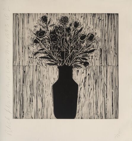 Donald Sultan, ‘Black Flowers and Vase’, 1993