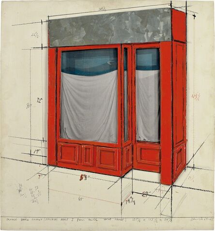 Christo, ‘Orange Store Front (Project) Part I’, 1964-1965