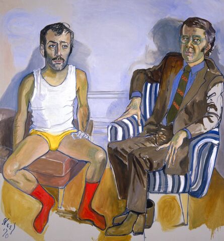 Alice Neel, ‘David Bourdon and Gregory Battcock’, 1970