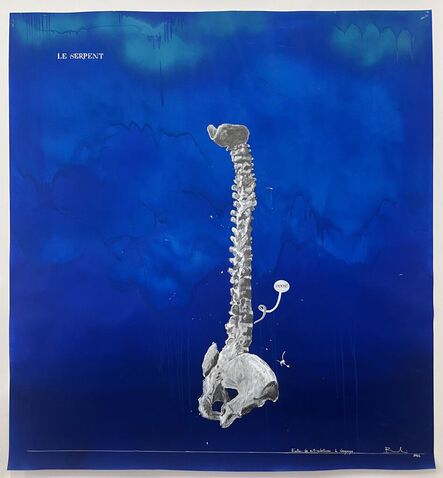 Gilles Barbier, ‘Le serpent (entre les articulations, le langage)’, 2022