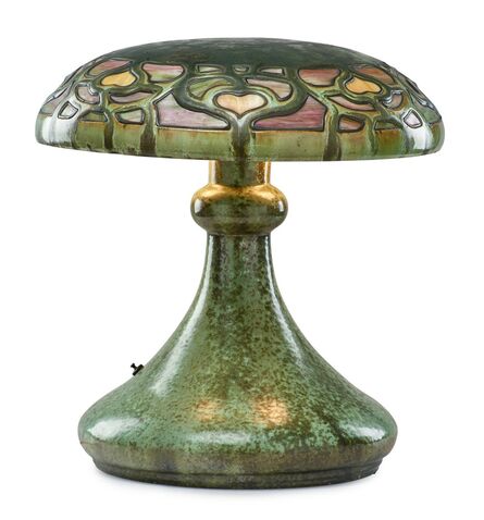 Fulper Pottery, ‘Fine and rare Vasekraft lamp, Leopard Skin Crystalline glaze’, 1910s