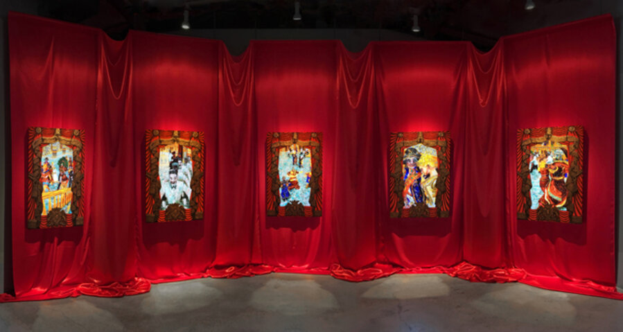 The Ballroom (5 video painting installation)