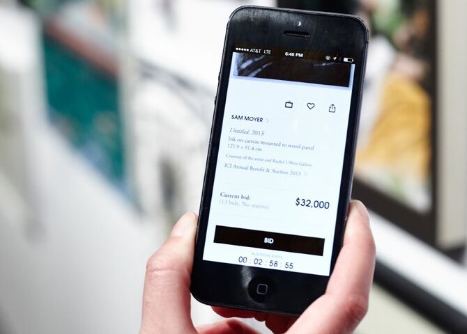 Download the Artsy iPhone app to bid from your phone