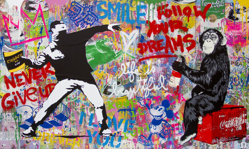 Mr. Brainwash, ‘Pop Wall’, 2020, Painting, Silkscreen and mixed media on canvas, West Chelsea Contemporary