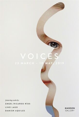 Voices: Ángel Ricardo Ríos, Lino Lago & Damián Aquiles, installation view