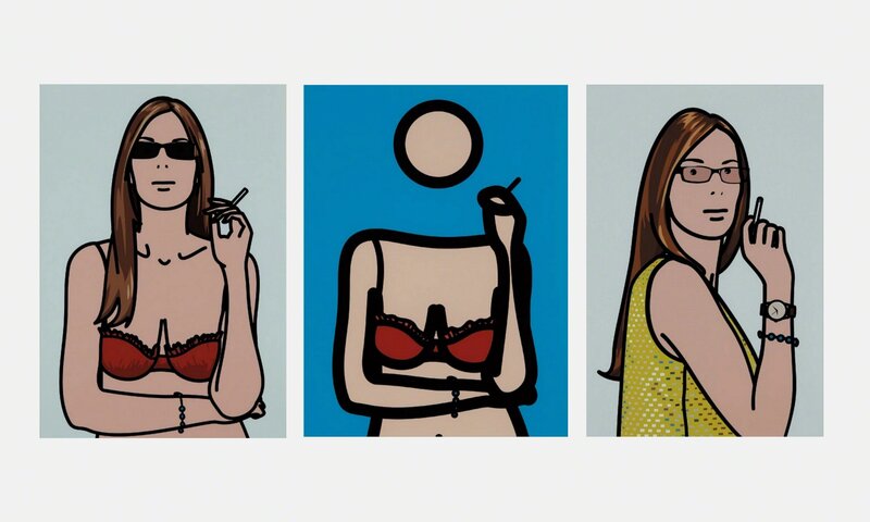 Julian Opie, ‘Twenty Six Portraits’, 2006, Print, The complete book of 26 prints in colours, comprised of 16 lithographs bound (as issued), five Lambda prints and five screenprints tipped-in (as issued), on wove paper, the full sheets, with text by the artist, bound in the original cloth cover, contained in the original navy silk-covered slipcase, RAW Editions Gallery Auction