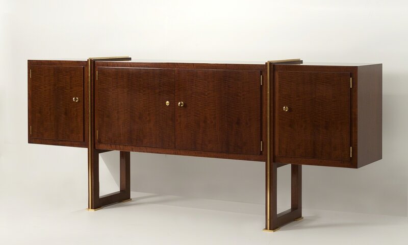 André Leleu, ‘Rare Cabinet’, 1963, Design/Decorative Art, Lacquered mahogany and bronze, adjustable shelves, Maison Gerard