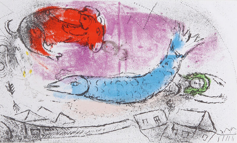 Marc Chagall, ‘Le Poisson Bleu’, 1957, Print, Lithograph, RoGallery