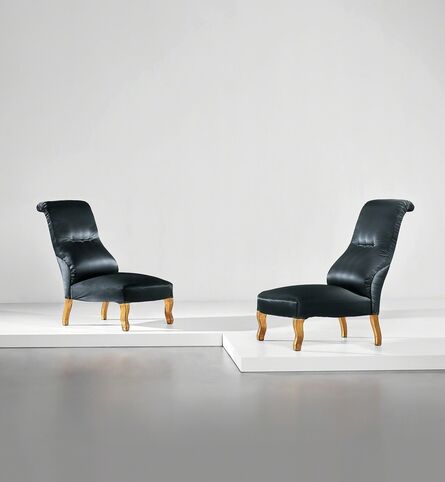 Carlo Mollino, ‘Unique pair of lounge chairs, designed for the living room of the Ada and Cesare Minola House, Turin’, 1944-1946