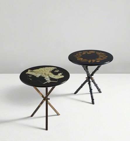 Piero Fornasetti, ‘Two occasional tables’, 1950s