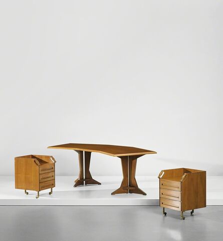 Franco Albini, ‘Unique desk and pair of drawer units, designed for the study of Casa F., Milan’, circa 1956