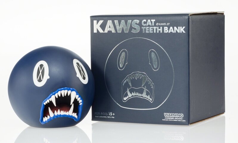 KAWS, ‘Cat Teeth Bank (Navy)’, 2007, Other, Painted cast vinyl, Heritage Auctions