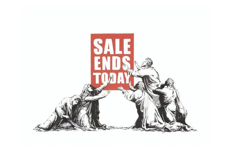 Banksy, ‘Sale Ends - Signed’, 2017, Print, Screen print on paper, Hang-Up Gallery