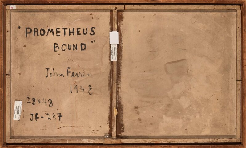 John Ferren, ‘Prometheus Bound’, 1948, Mixed Media, Oil and sand on Masonite mounted to stretcher, Doyle
