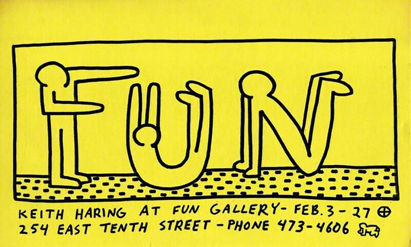Keith Haring, ‘Keith Haring at Fun Gallery New York 1983 ’, 1983, Print, Offset printed, Lot 180 Gallery