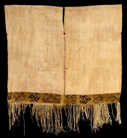 UNRESTORED Pre-Columbian COTTON AND CAMELID WOOL PONCHO, AD. 700-1000