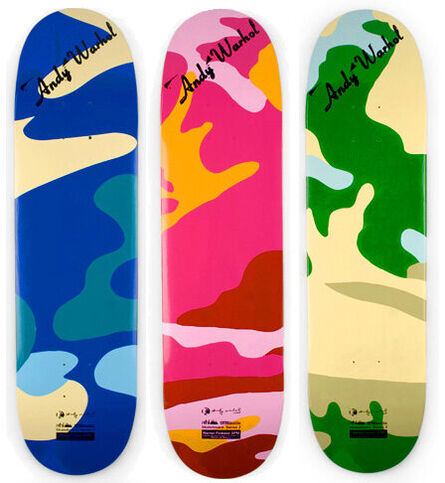 Andy Warhol, ‘Camouflage skateboard set of 3’, 2007