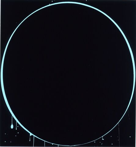 Ian Davenport, ‘Ovals: black, light blue, black’, 2002