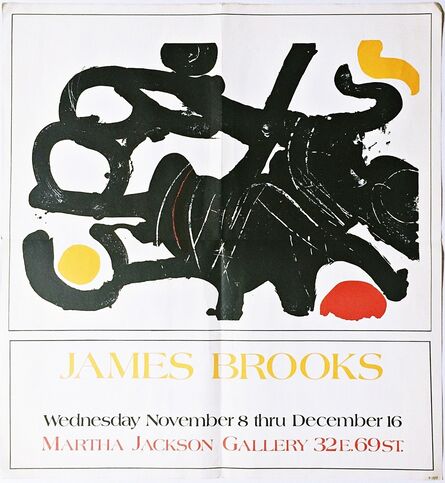James Brooks, ‘James Brooks at Martha Jackson gallery (rare Abstract Expressionist poster)’, 1972