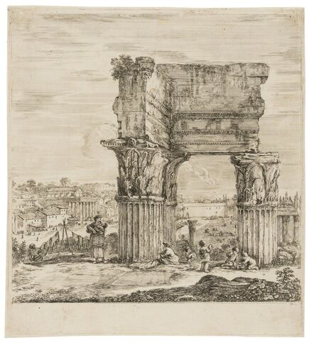 Stefano Della Bella, ‘The Temple of Concordia and the Roman Forum’, 1656