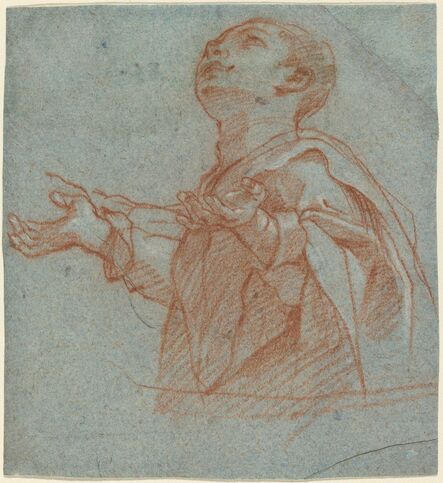 Bartolomeo Cesi, ‘A Boy Gazing Upward in Adoration’, ca. 1594