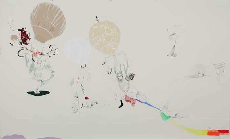 Nilbar Güres, ‘WHITE FALLING’, 2011, Mixed Media, On paper, RAMPA