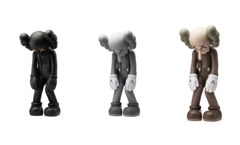 KAWS, ‘'Small Lie' (grey)’, 2017, Sculpture, Painted cast vinyl collectible art toy., Signari Gallery