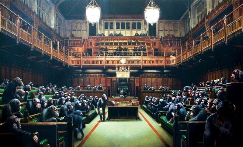 Banksy, ‘Monkey Parliament’, 2009, Print, Offset Lithograph, Lougher Contemporary Gallery Auction
