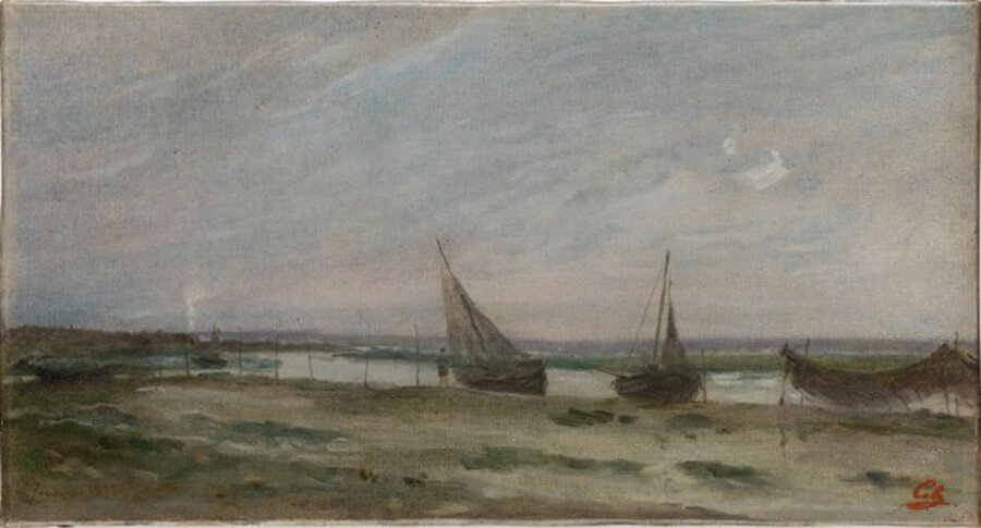 Le Poudreux bateaux à marée basse