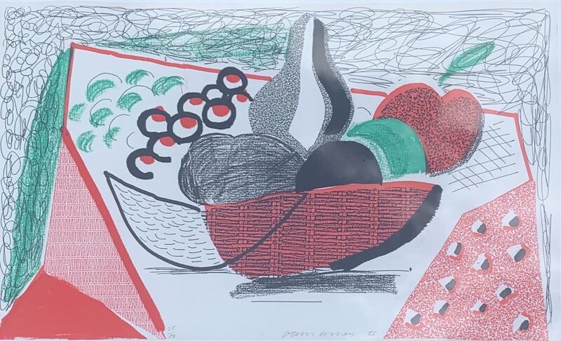 David Hockney, ‘Apples, Pears & Grapes’, 1986, Print, Hand-made print in colours executed on an office copier, on Arches text paper, Artsy x Capsule Auctions