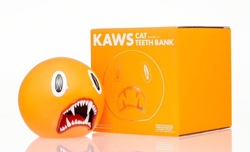 KAWS, ‘Cat Teeth Bank (Orange)’, 2007, Other, Painted cast vinyl, Heritage Auctions