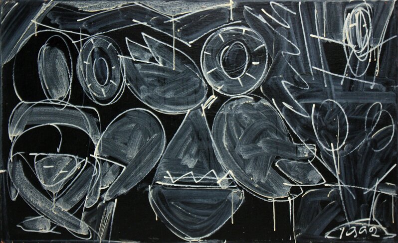 Alfonsas Vilpišauskas, ‘"Flowers for Nike". From the cycle "Signs of Destiny"’, 1992-2000, Painting, Oil on canvas, Meno parkas