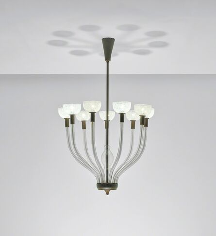 Carlo Scarpa, ‘Rare nine-armed chandelier, model no. 5338’, circa 1942