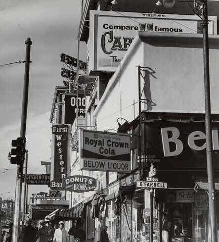Pirkle Jones, ‘Corner of O'Farrell and Filmore Streets, San Francisco’, circa 1965