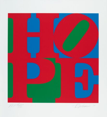 Robert Indiana, ‘Hope (Red, Blue, and Green)’, 2010