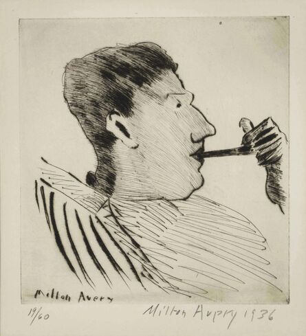 Milton Avery, ‘Rothko with Pipe’, 1936