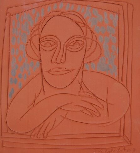 S. K. Sahajahan, ‘Man in Window, Figurative, Terracotta’, 2007