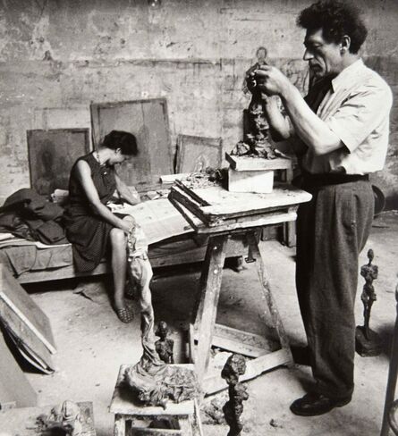 Alexander Liberman, ‘[Alberto and Anette Giacometti in his Paris Studio]’, 1954