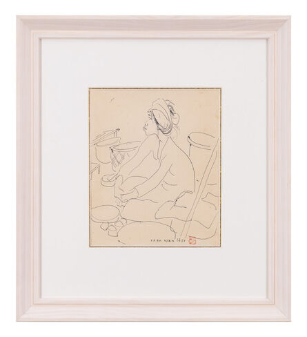 Chen Wen Hsi, ‘Sketch Of A Market Vendor’, 1940-1960