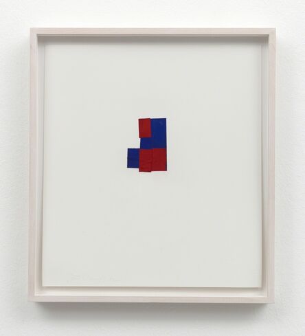 Jill Baroff, ‘folded drawing (blue and red)’, 2002